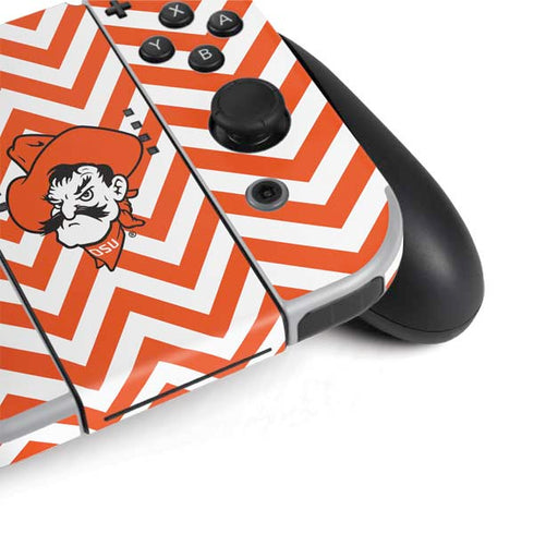 Oklahoma State University Chevron Print Nintendo Switch OLED (2021) Skin