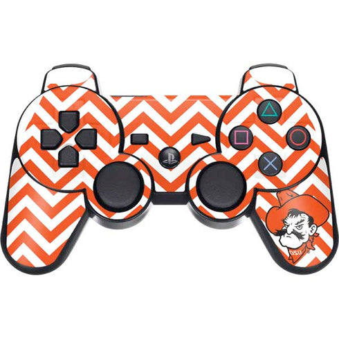 Oklahoma State University Chevron Print PS3 Dual Shock wireless controller Skin