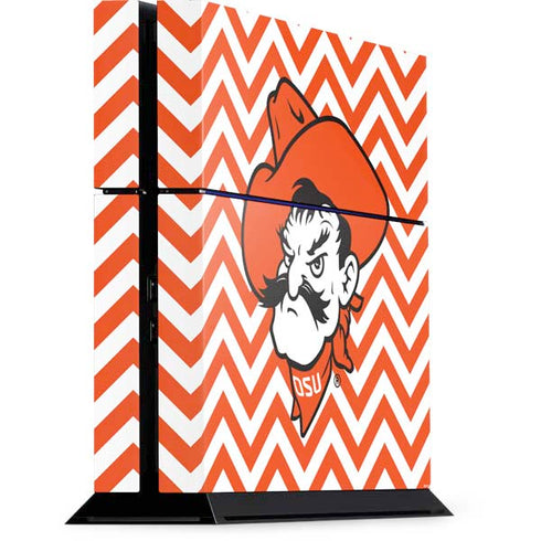 Oklahoma State University Chevron Print PS4 Console Skin