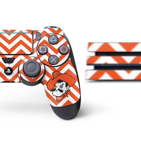 Oklahoma State University Chevron Print PS4 Pro Bundle Skin