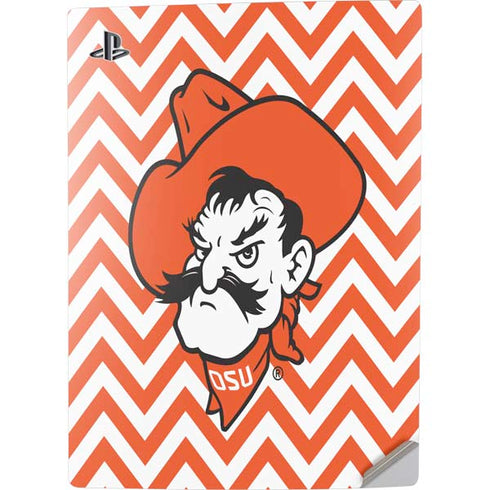 Oklahoma State University Chevron Print PS5 Digital Edition Console Skin