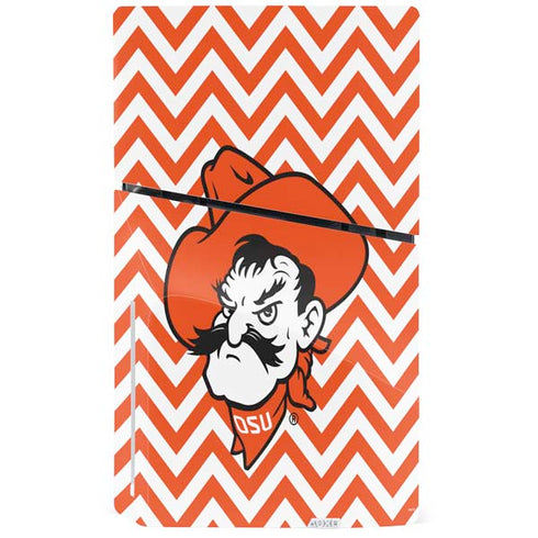 Oklahoma State University Chevron Print PS5 Slim Disk Console Skin