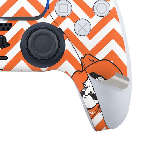 Oklahoma State University Chevron Print PS5 Slim Digital Edition Bundle Skin