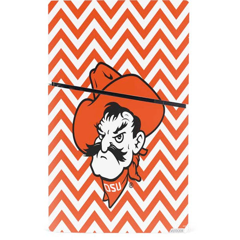 Oklahoma State University Chevron Print PS5 Slim Digital Edition Console Skin