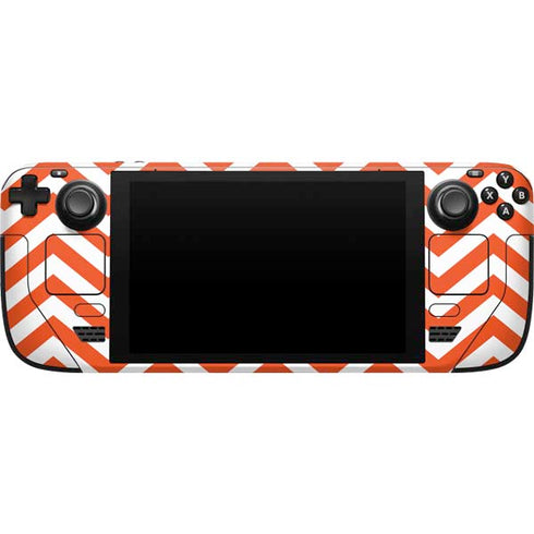 Oklahoma State University Chevron Print Steam Deck Handheld Gaming Computer Skin