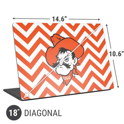 Oklahoma State University Chevron Print Universal Laptop 18in (14.6 x 10.6in) Skin