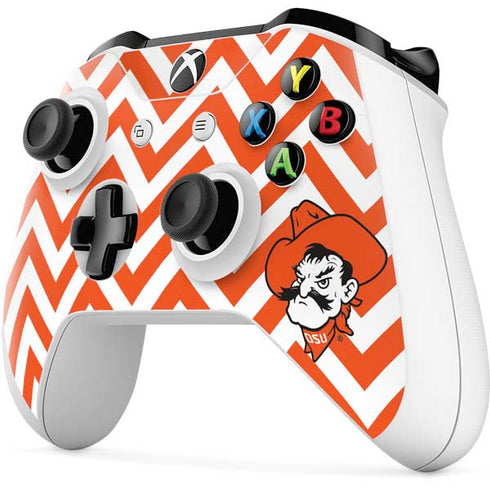 Oklahoma State University Chevron Print Xbox One S All-Digital Edition Bundle Skin