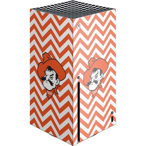Oklahoma State University Chevron Print Xbox Series X Console Skin