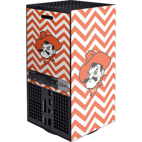 Oklahoma State University Chevron Print Xbox Series X Console Skin