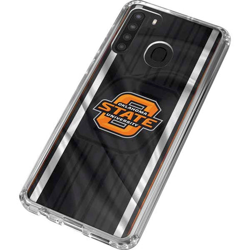 Oklahoma State University Jersey Galaxy A21 Clear Case