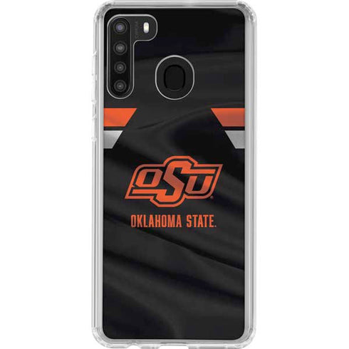Oklahoma State University Jersey Galaxy A21 Clear Case
