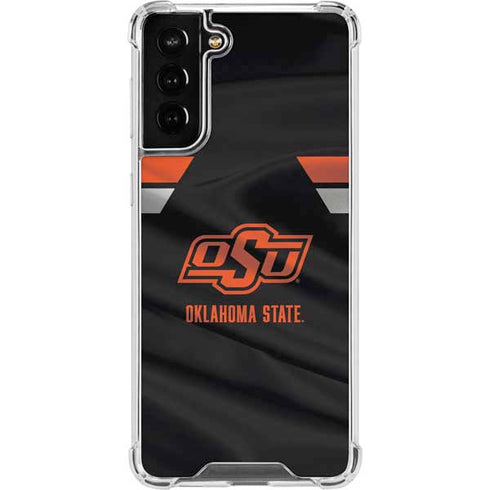 Oklahoma State University Jersey Galaxy S21 FE Clear Case