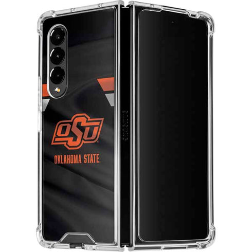 Oklahoma State University Jersey Galaxy Z Fold4 5G Clear Case