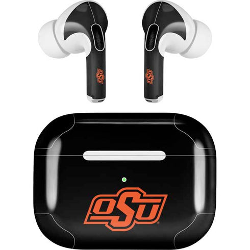 Oklahoma State University OSU on Black Apple AirPods Pro Skin