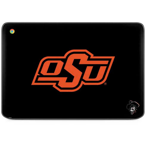 Oklahoma State University OSU on Black HP Chromebook Skin