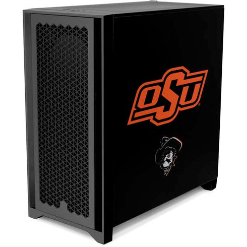 Oklahoma State University OSU on Black Corsair 4000D Tempered Glass Mid-Tower ATX Case Skin