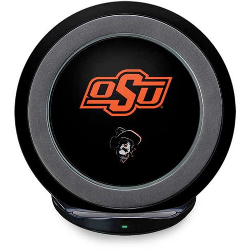 Oklahoma State University OSU on Black Fast Charge Wireless Charging Stand Skin
