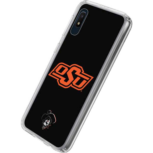 Oklahoma State University OSU on Black Galaxy A10e Clear Case