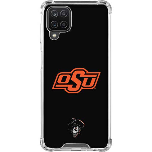 Oklahoma State University OSU on Black Galaxy A12 Clear Case