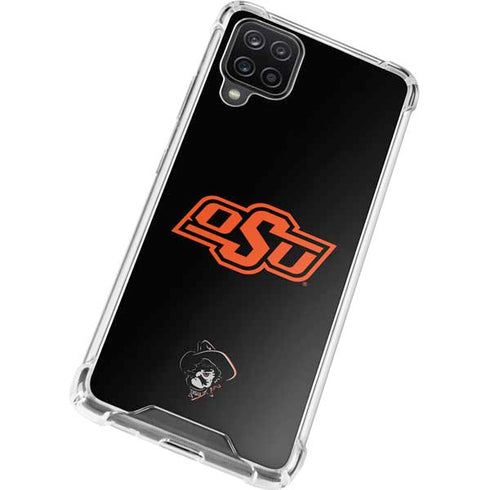 Oklahoma State University OSU on Black Galaxy A12 Clear Case
