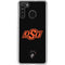 Oklahoma State University OSU on Black Galaxy A21 Clear Case