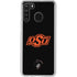 Oklahoma State University OSU on Black Galaxy A21 Clear Case