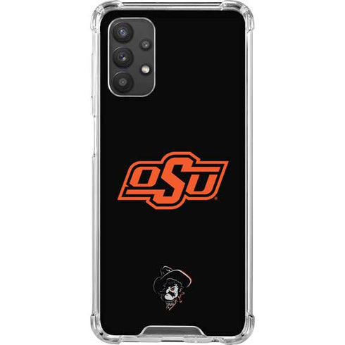 Oklahoma State University OSU on Black Galaxy A32 5G Clear Case