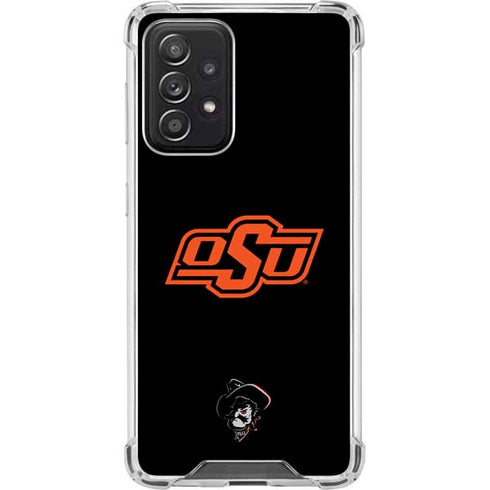 Oklahoma State University OSU on Black Galaxy A52 5G Clear Case