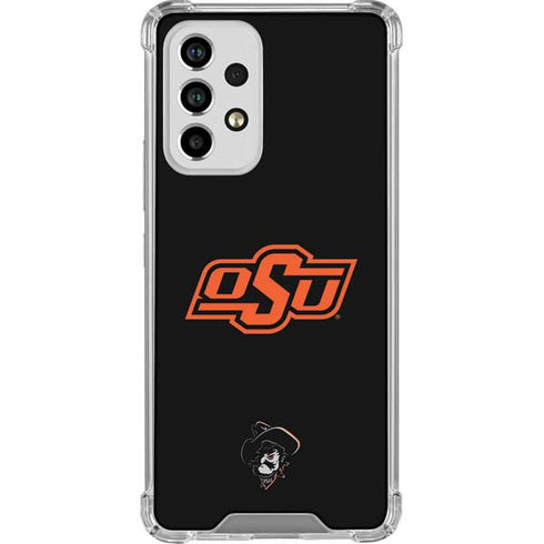 Oklahoma State University OSU on Black Galaxy A53 5G Clear Case