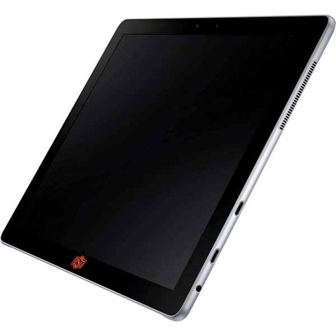 Oklahoma State University OSU on Black Galaxy Book 12in Skin