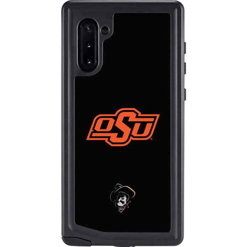 Oklahoma State University OSU on Black Galaxy Note 10 Waterproof Case
