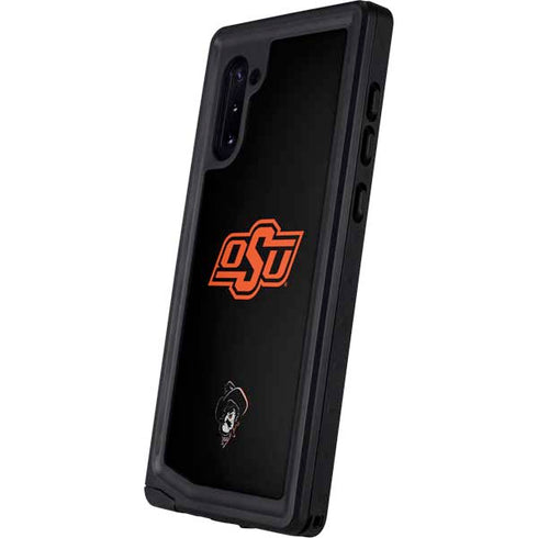 Oklahoma State University OSU on Black Galaxy Note 10 Waterproof Case