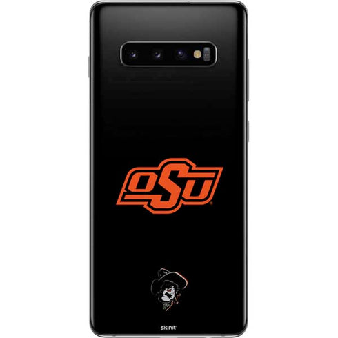 Oklahoma State University OSU on Black Galaxy S10 Plus Skin