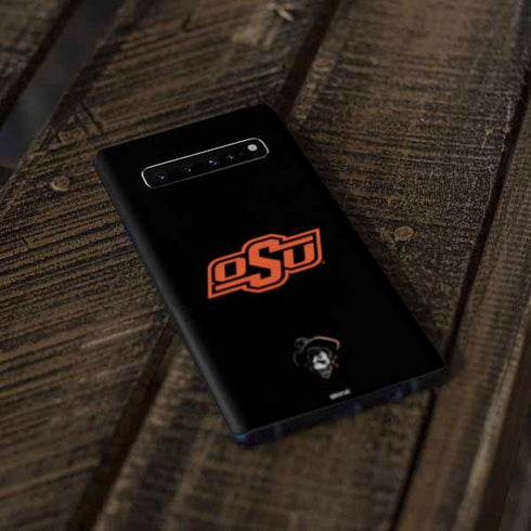 Oklahoma State University OSU on Black Galaxy S10 Plus Skin