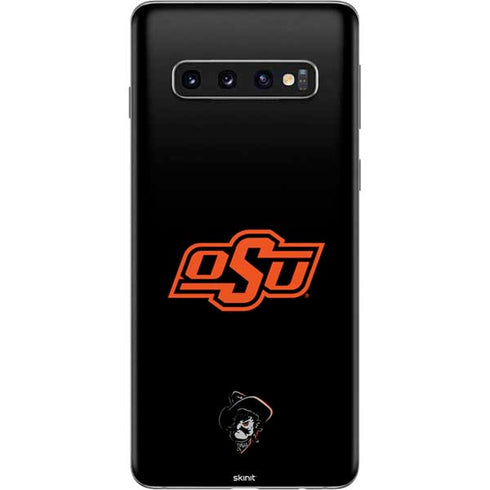 Oklahoma State University OSU on Black Galaxy S10 Skin