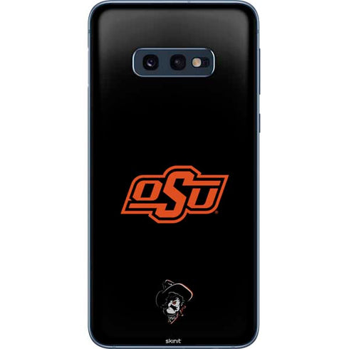 Oklahoma State University OSU on Black Galaxy S10e Skin