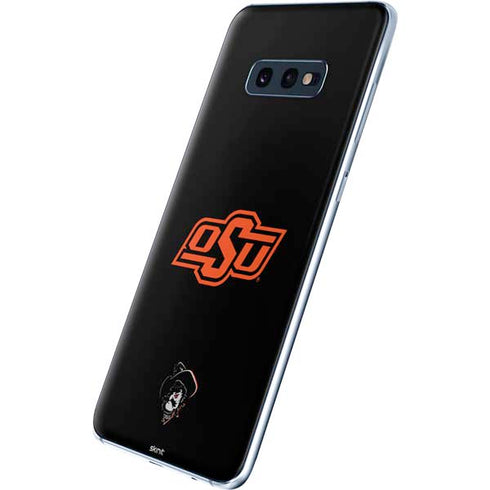Oklahoma State University OSU on Black Galaxy S10e Skin