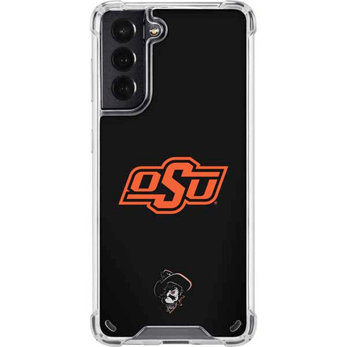 Oklahoma State University OSU on Black Galaxy S21 5G Clear Case