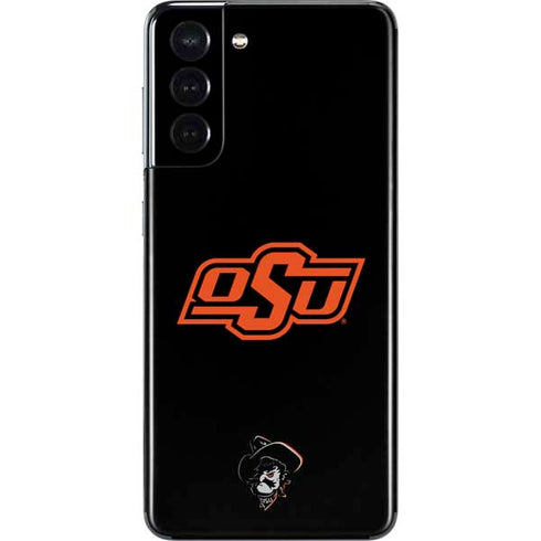 Oklahoma State University OSU on Black Galaxy S21 5G Skin