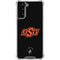 Oklahoma State University OSU on Black Galaxy S21 FE Clear Case