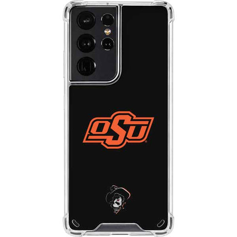 Oklahoma State University OSU on Black Galaxy S21 Ultra 5G Clear Case