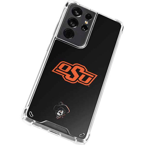 Oklahoma State University OSU on Black Galaxy S21 Ultra 5G Clear Case