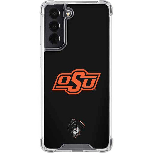 Oklahoma State University OSU on Black Galaxy S22 Clear Case