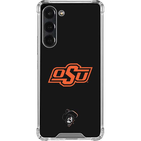 Oklahoma State University OSU on Black Galaxy S23 Plus Clear Case