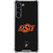 Oklahoma State University OSU on Black Galaxy S23 Plus Clear Case