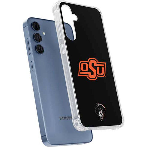 Oklahoma State University OSU on Black Galaxy S24 Clear Case