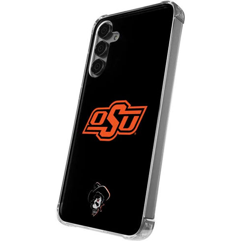 Oklahoma State University OSU on Black Galaxy S24 Plus Clear Case