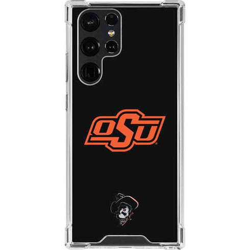Oklahoma State University OSU on Black Galaxy S24 Ultra Clear Case