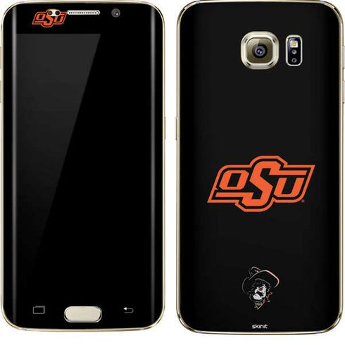 Oklahoma State University OSU on Black Galaxy S7 Edge Skin