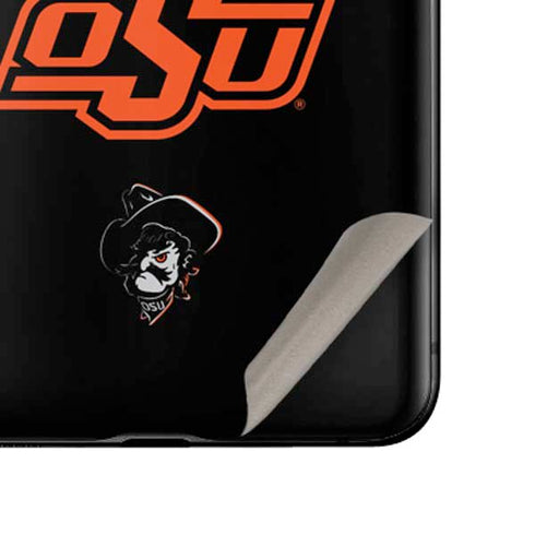 Oklahoma State University OSU on Black Galaxy Z Flip Skin